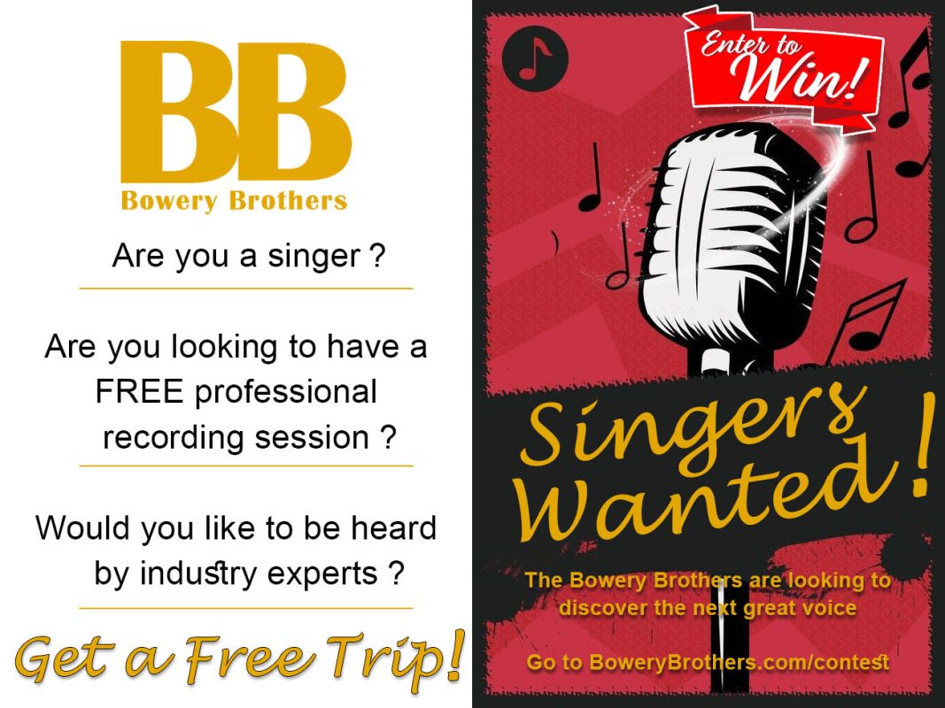 bowery brothers song contest free to enter win a recording deal